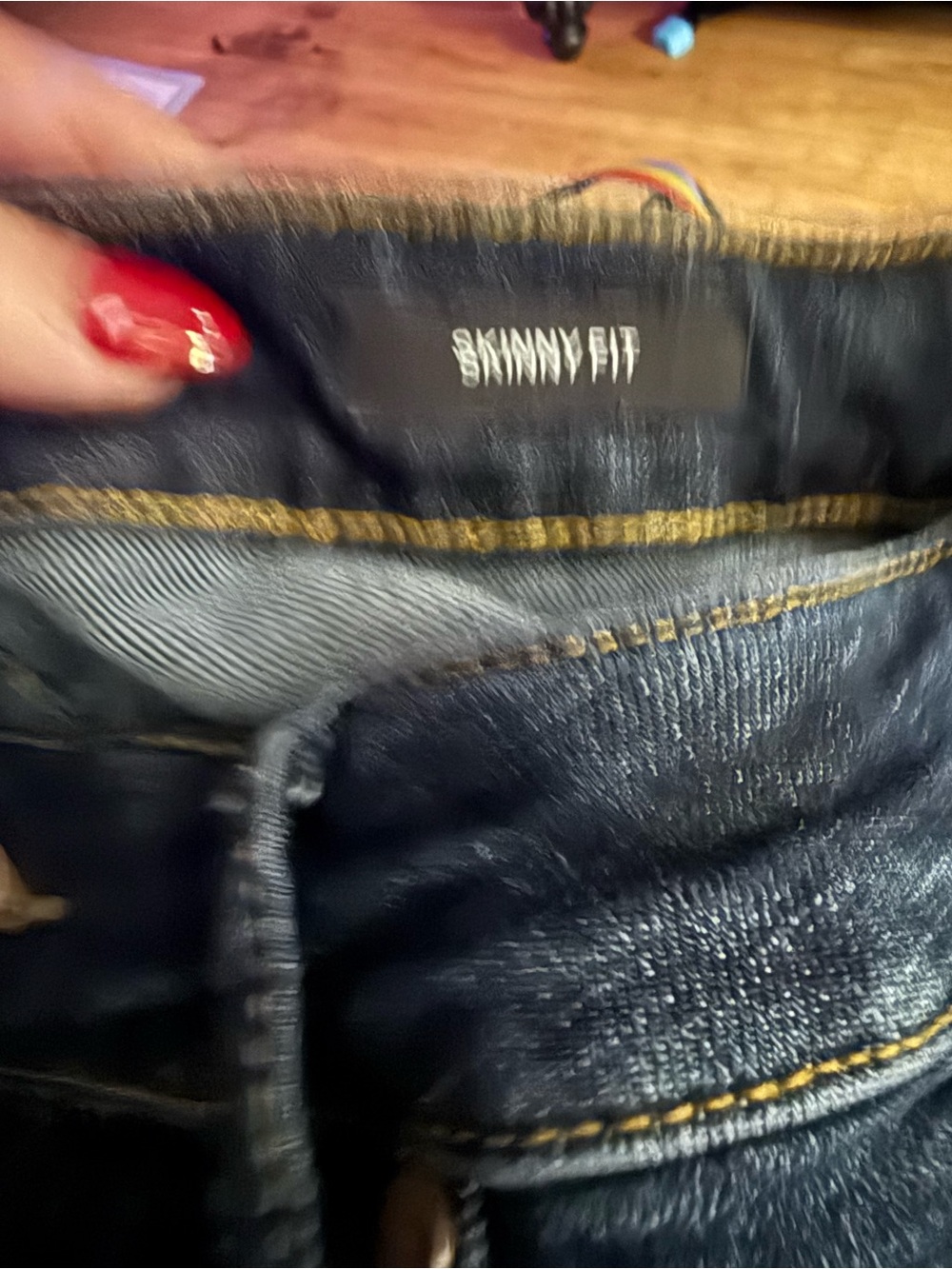 Judy Blue Dark Indigo Jeans with Contrast Gold Stitching - Picture 9 of 9